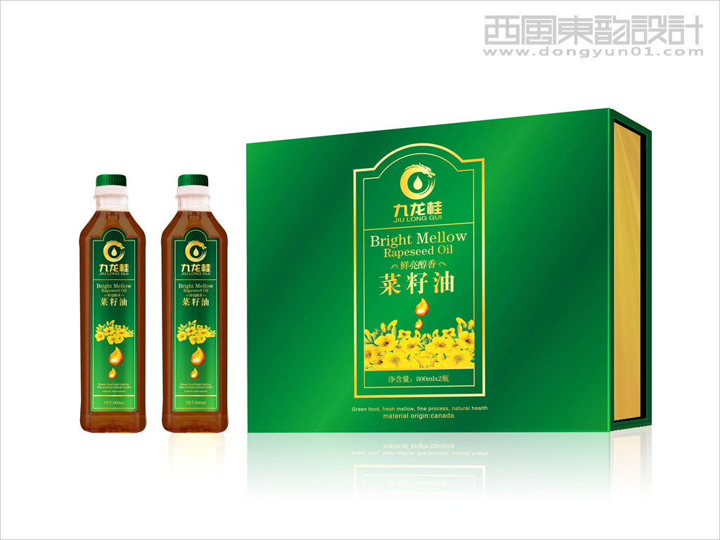 澳加糧油工業(yè)有限公司菜籽油禮盒設計、菜籽油瓶簽設計