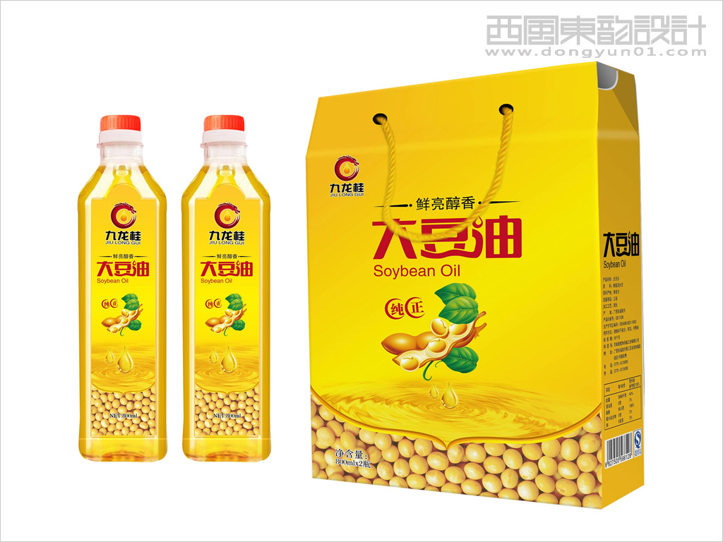 澳加糧油工業(yè)有限公司大豆油禮盒包裝設計、大豆油瓶簽設計